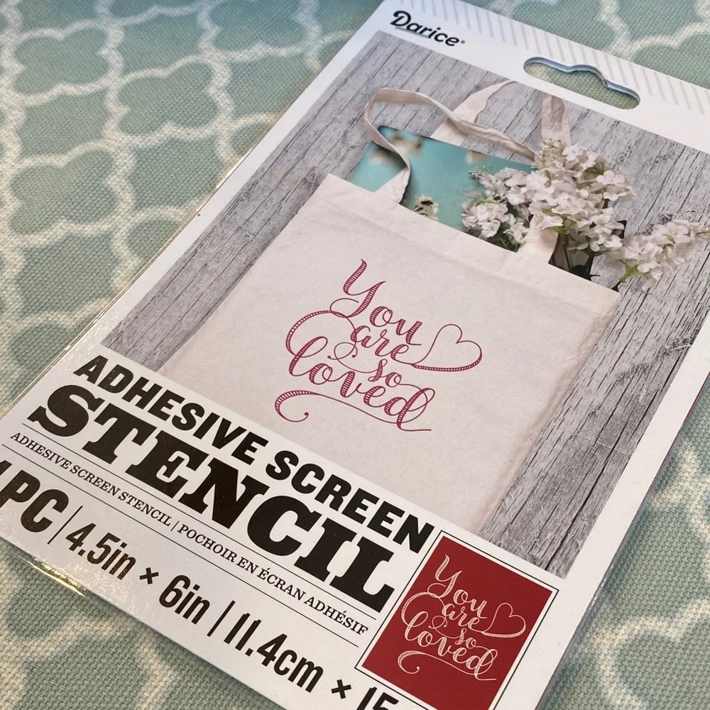 Darice You are so Loved Adhesive Screen Stencil NEW
